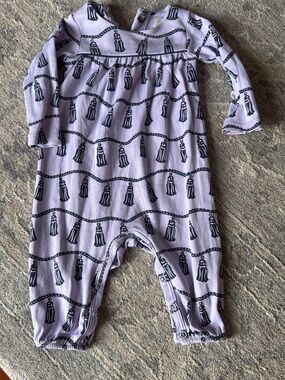 The Beaufort Bonnet Company Lavender Tassel-Print Footie